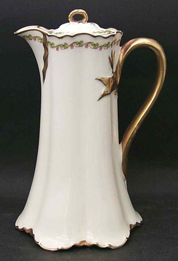 Clover Leaf Chocolate Pot & Lid by Haviland-1