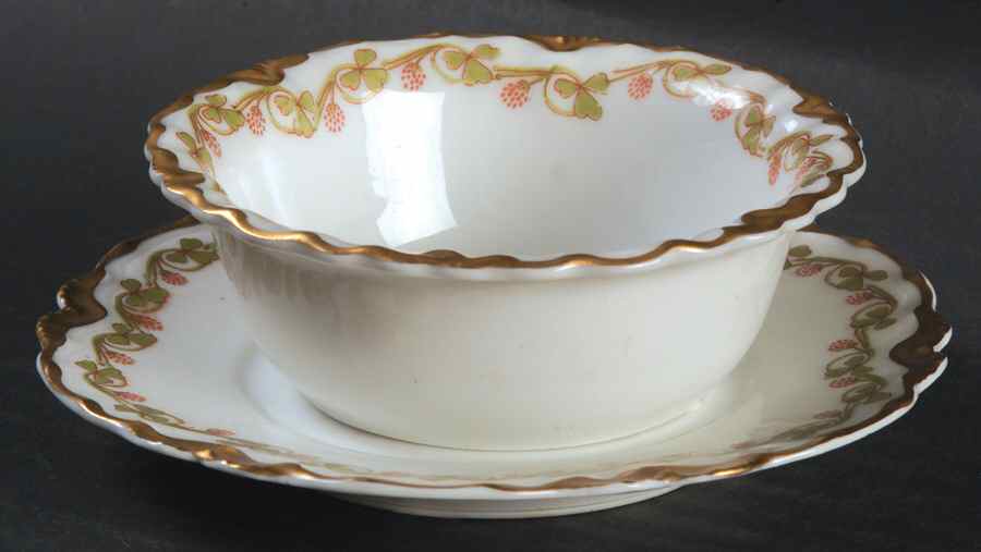 Clover Leaf Ramekin & Saucer Set by Haviland-1