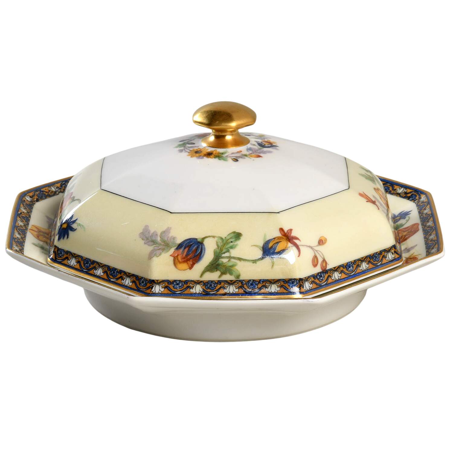 Cluny Round Covered Butter by Haviland-1