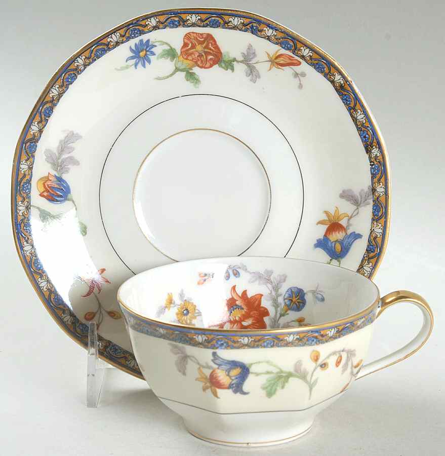 Cluny Oversized Cup & Saucer Set by Haviland-1