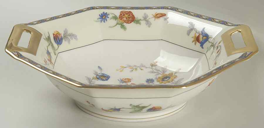 Cluny 9" Octagonal Vegetable Bowl by Haviland-1