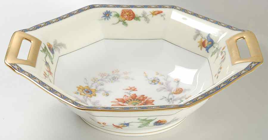 Cluny 10" Octagonal Vegetable Bowl by Haviland-1