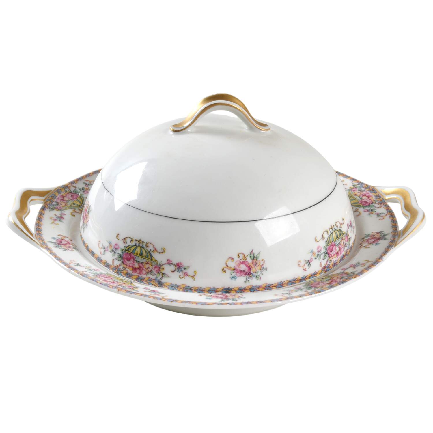 Commodore (No Trim) Round Covered Butter by Haviland-1