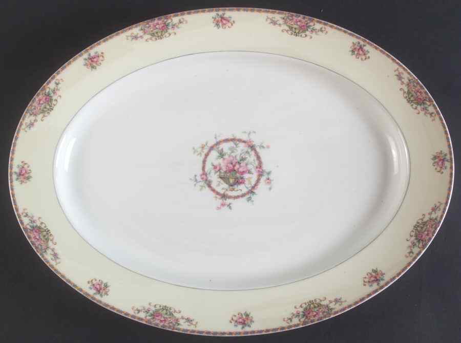 Commodore (No Trim) 16" Oval Serving Platter by Haviland-1