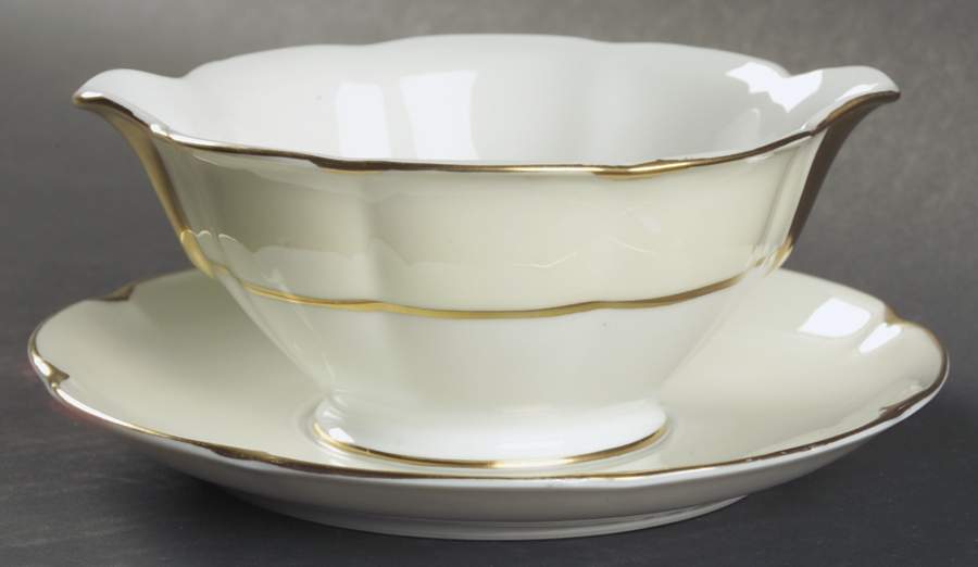 Concorde (French) Gravy Boat with Attached Underplate by Haviland-1