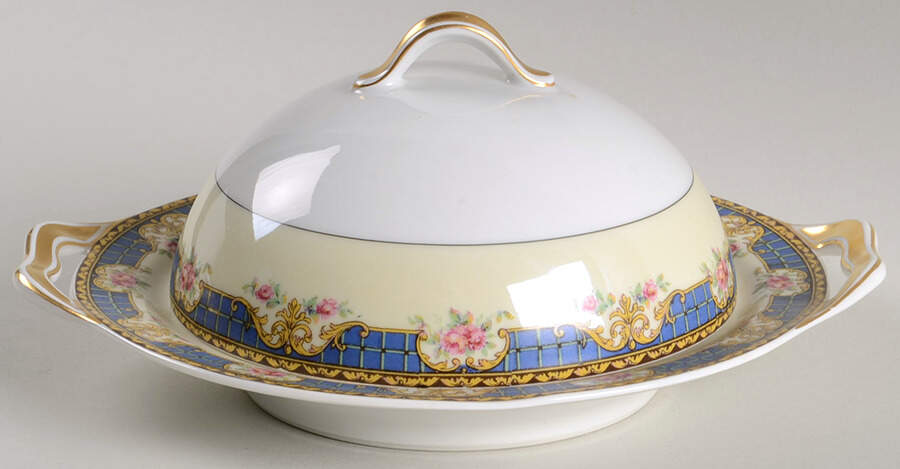 Concord Round Covered Butter with Strainer by Haviland-1