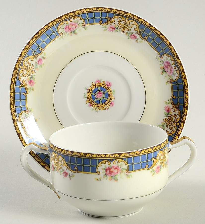 Concord Flat Bouillon Cup & Saucer by Haviland-1