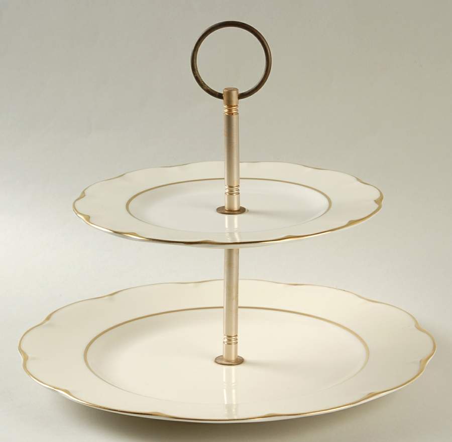 Concorde (New York) 2 Tiered Serving Tray (Dinner & Salad Plate) by Haviland-1
