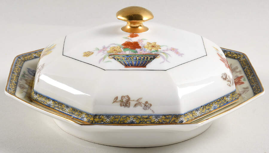 Coromandel Round Covered Butter by Haviland-1