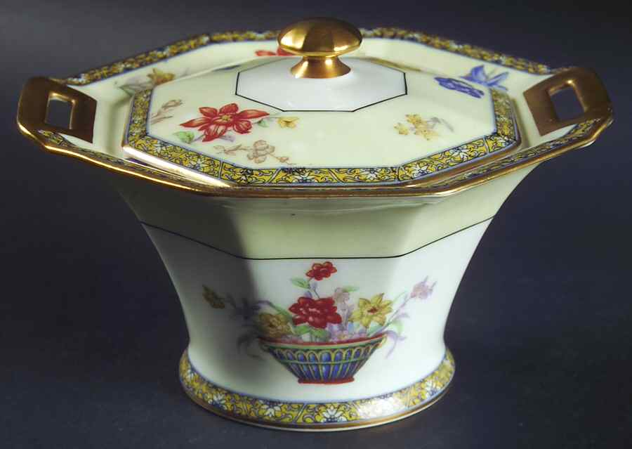 Coromandel Sugar Bowl & Lid by Haviland-1
