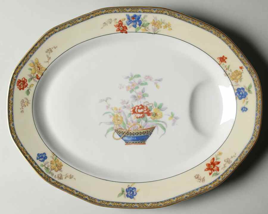 Coromandel 13" Oval Serving Platter by Haviland-1