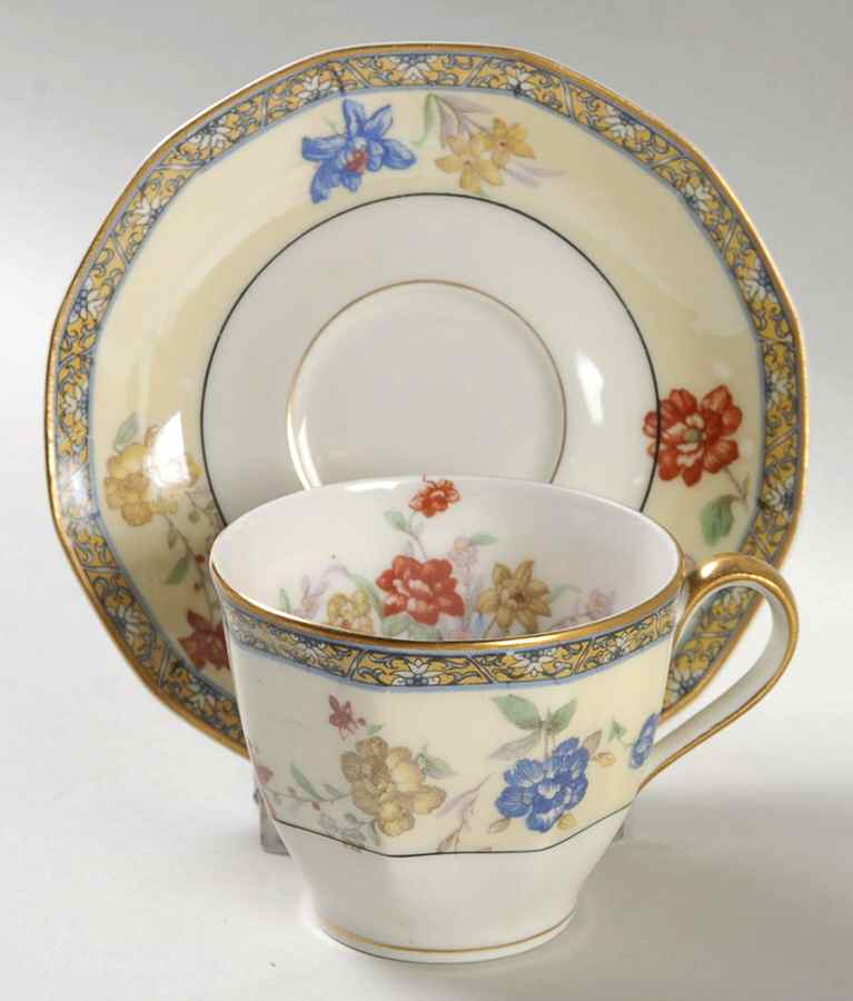 Coromandel Flat Demitasse Cup & Saucer Set by Haviland-1