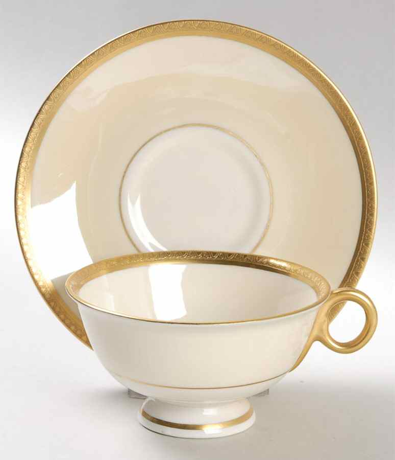 Corinth Footed Cup & Saucer Set by Haviland-1