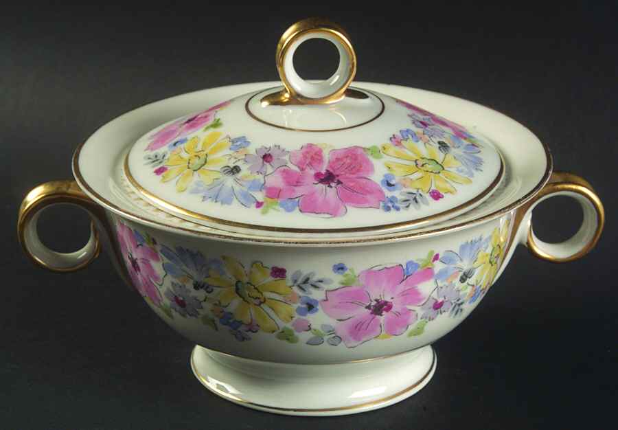 Cornflower Sugar Bowl & Lid by Haviland-1