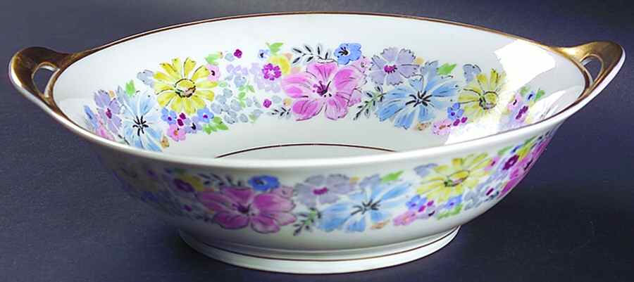 Cornflower 10" Round Vegetable Bowl by Haviland-1