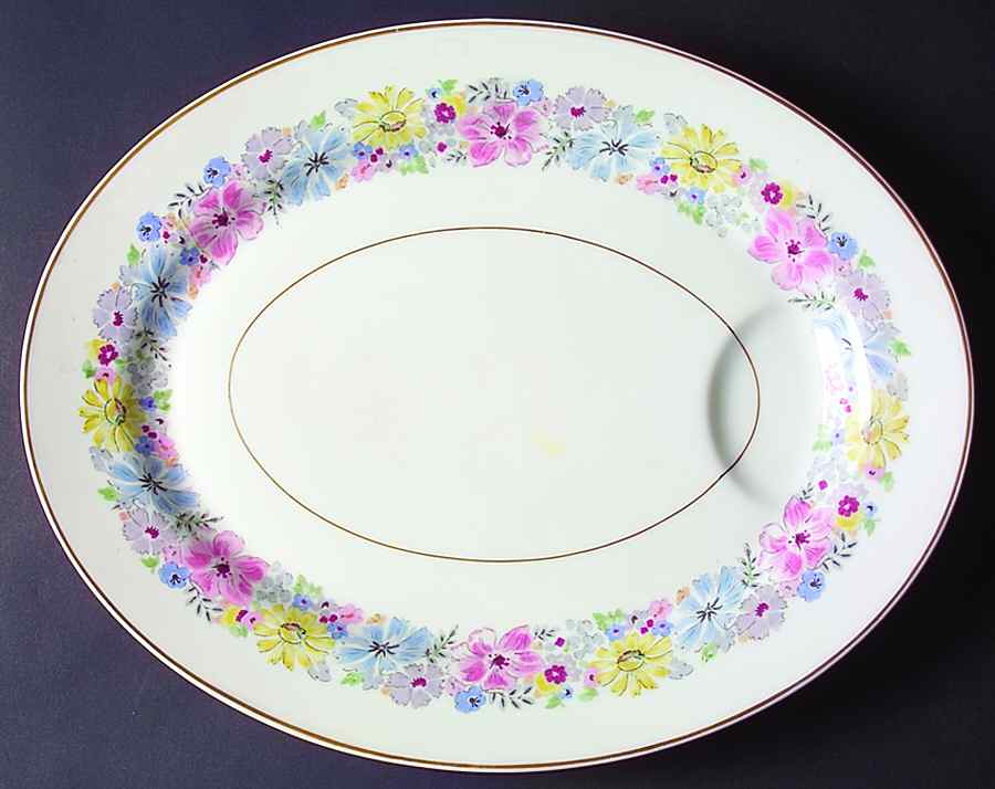 Cornflower 15" Oval Serving Platter by Haviland-1