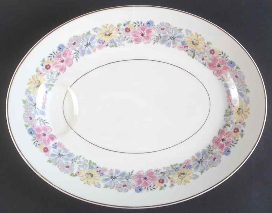 Cornflower 16" Oval Serving Platter by Haviland-1