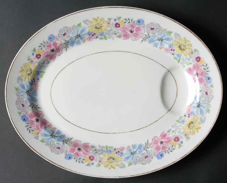Cornflower 13" Oval Serving Platter by Haviland-1