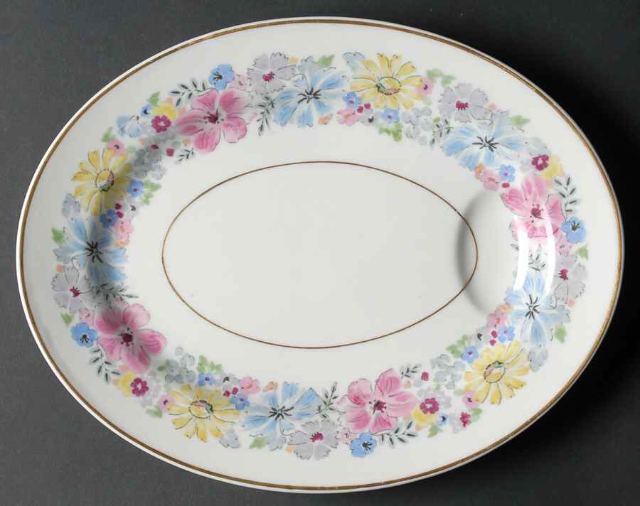 Cornflower 11" Oval Serving Platter by Haviland-1