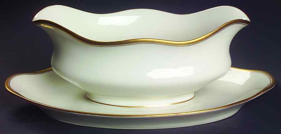 Coronada Gravy Boat with Attached Underplate by Haviland-1