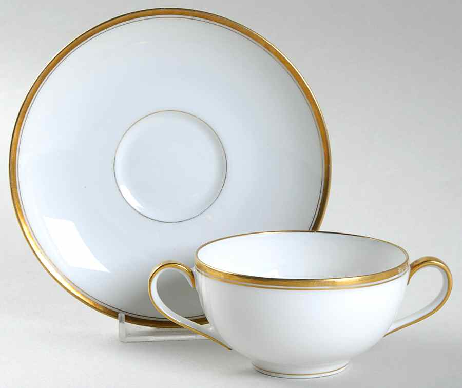 Coronada Flat Bouillon Cup & Saucer by Haviland-1