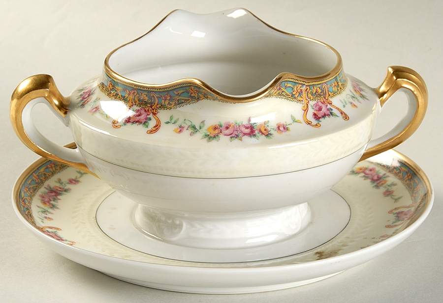 Corsica Gravy Boat with Attached Underplate by Haviland-1