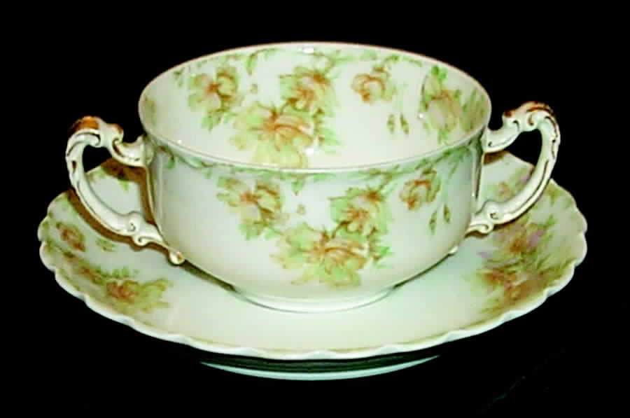 Countess Flat Bouillon Cup & Saucer by Haviland-1