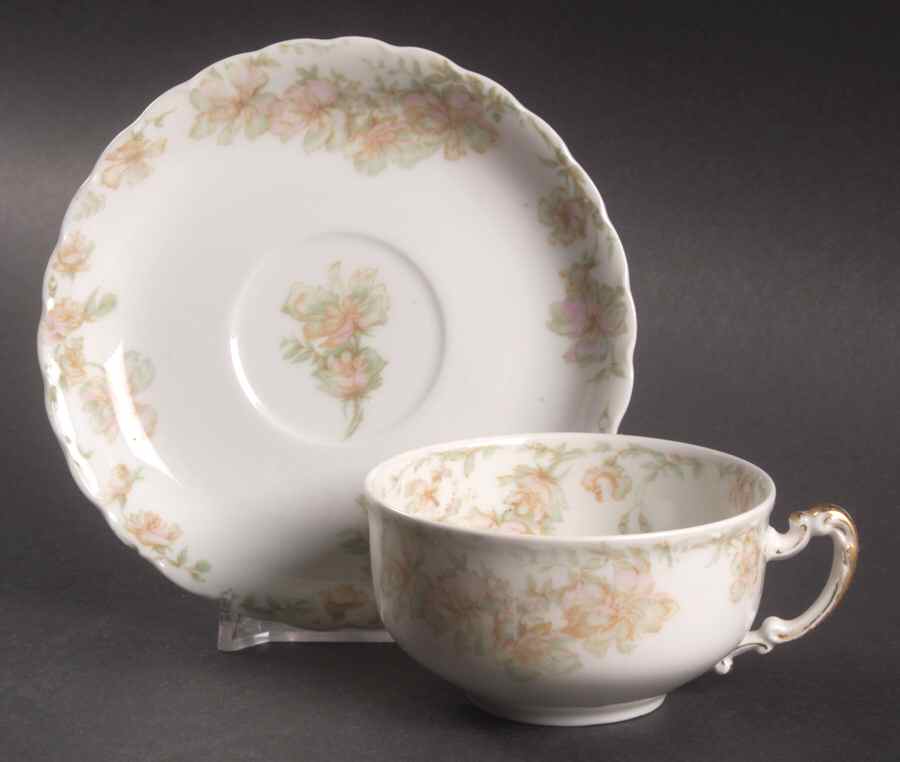 Countess Flat Cup & Saucer Set by Haviland-1