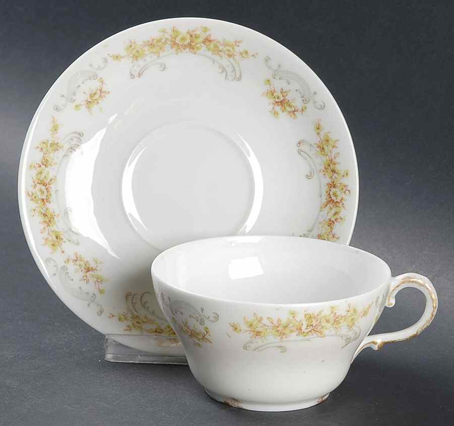 Czarina Flat Cup & Saucer Set by Haviland-1