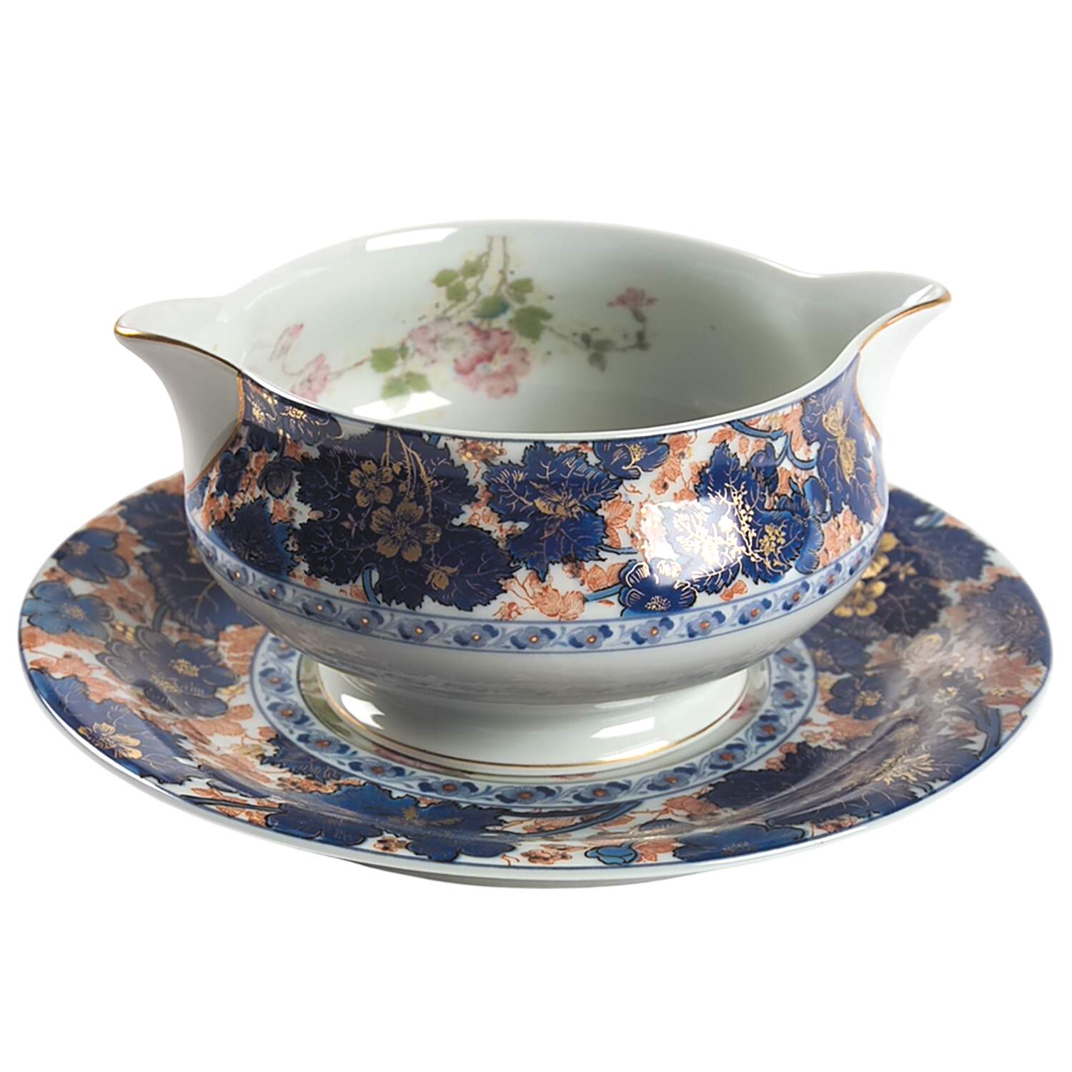 Dammouse Gravy Boat & Underplate by Haviland-1