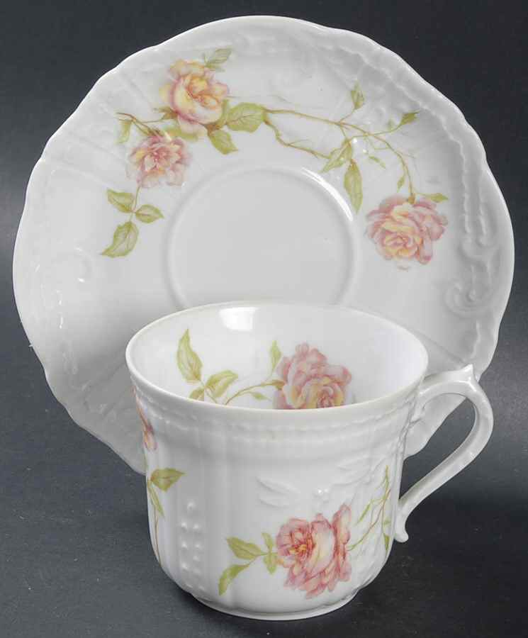 Daphnee Flat Cup & Saucer Set by Haviland-1
