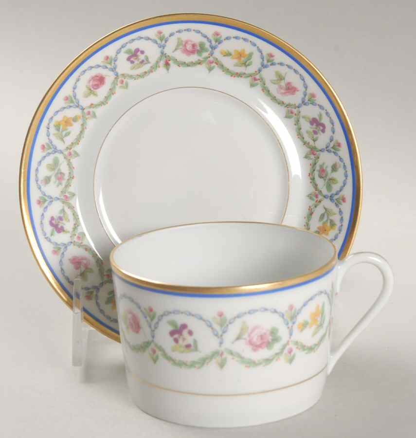 Dauphine Flat Cup & Saucer Set by Haviland-1