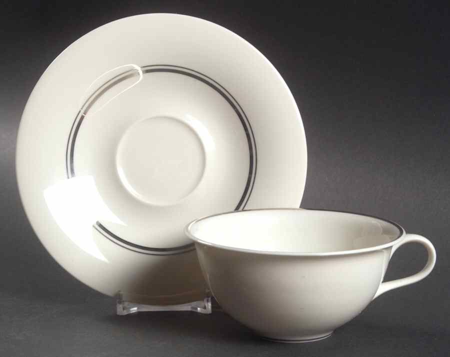 Davenport Flat Cup & Saucer Set by Haviland-1