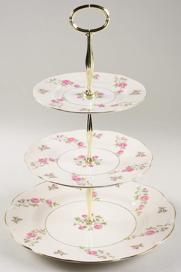 Delaware (New York) 13 7/8"-14 1/4" 3-Tiered Serving Tray(DP,SP,BB) HC by Haviland-1