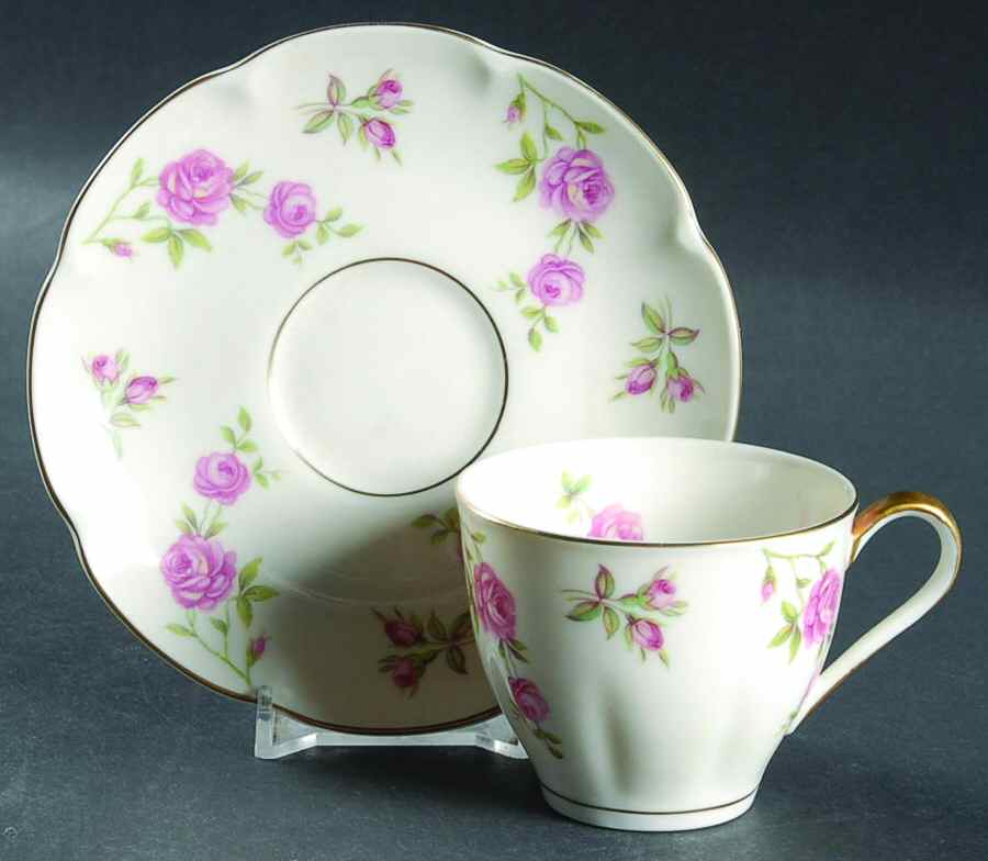 Delaware (New York) Flat Demitasse Cup & Saucer Set by Haviland-1