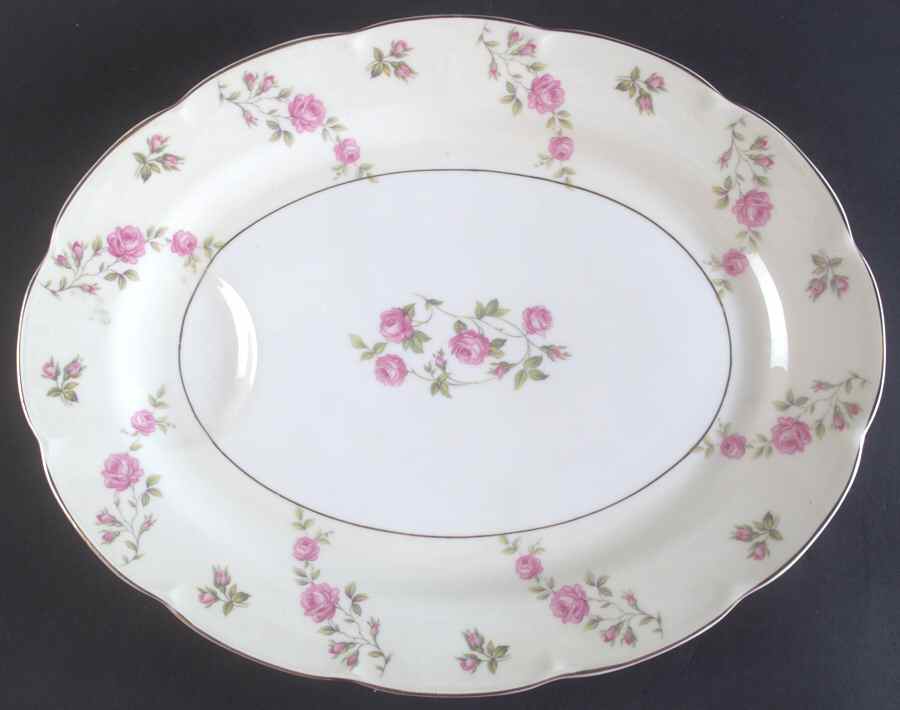 Delaware (France) 16" Oval Serving Platter by Haviland-1