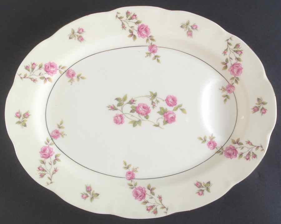 Delaware (France) 14" Oval Serving Platter by Haviland-1