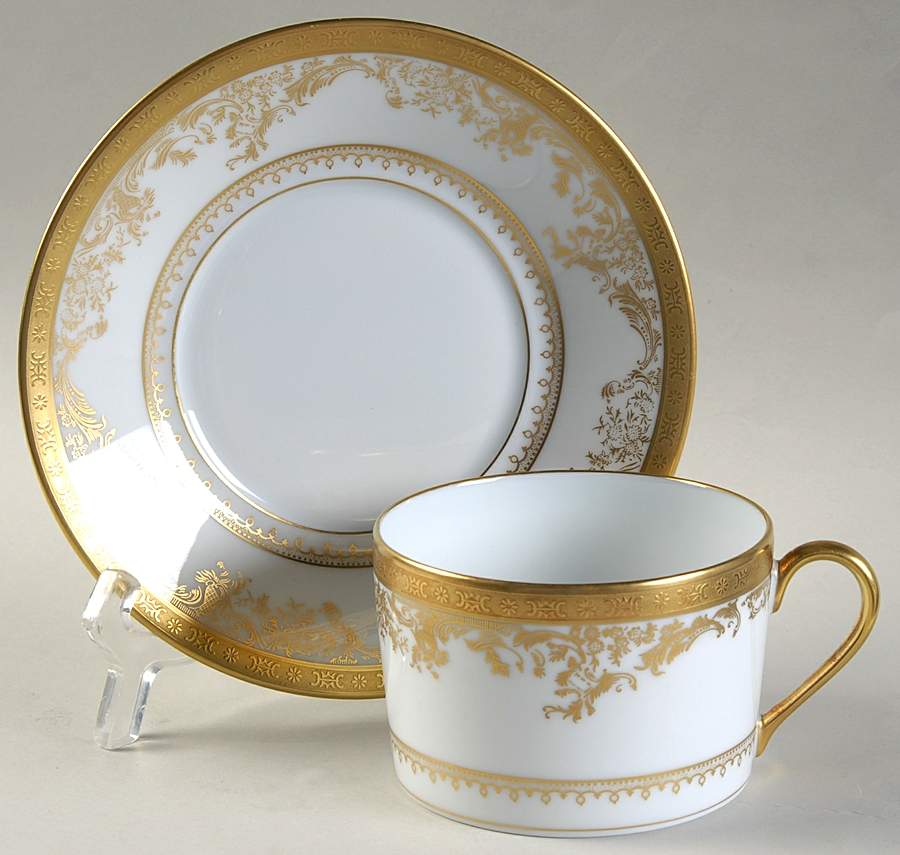 Diplomate Flat Cup & Saucer Set by Haviland-1