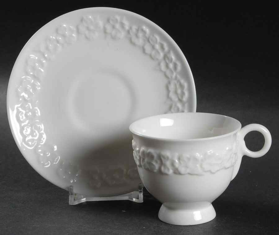 Dogwood (New York) Footed Demitasse Cup & Saucer Set by Haviland-1