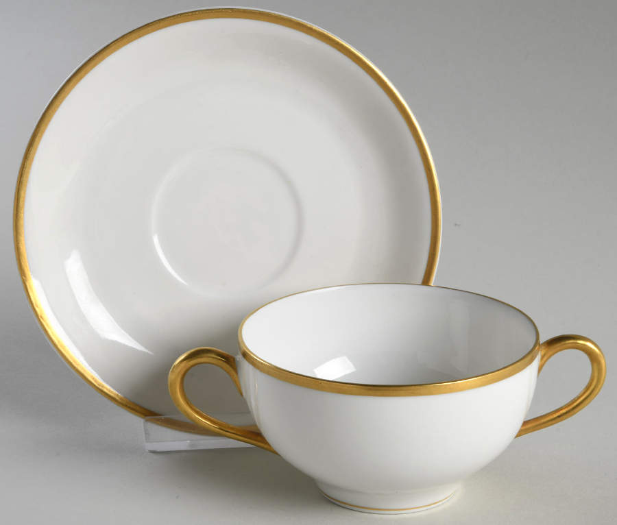 Donhoff Flat Bouillon Cup & Saucer by Haviland-1
