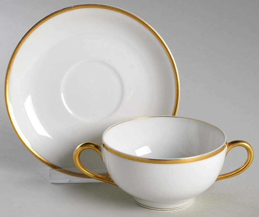 Donhoff Flat Bouillon Cup & Saucer by Haviland-1