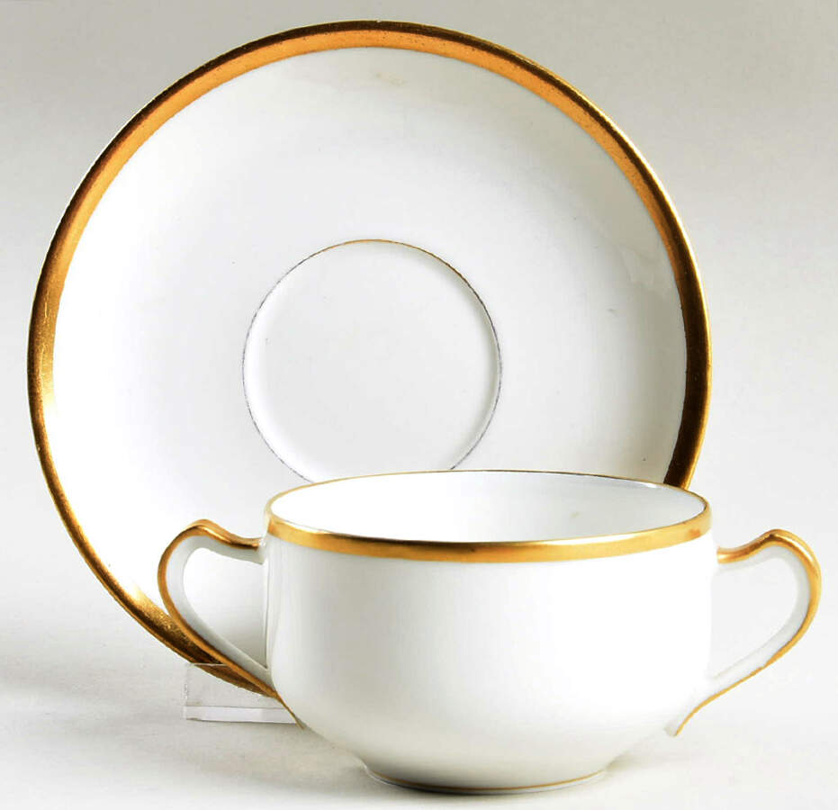 Donhoff Flat Bouillon Cup & Saucer by Haviland-1