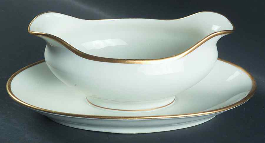 Donhoff Gravy Boat with Attached Underplate by Haviland-1