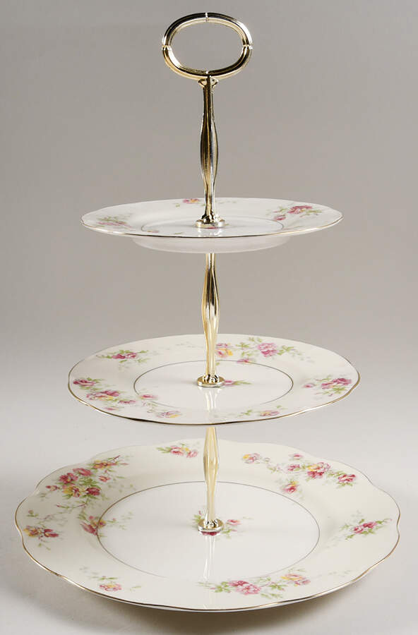 Dorset 13 7/8"-14 1/4" 3-Tiered Serving Tray(DP,SP,BB) HC by Haviland-1
