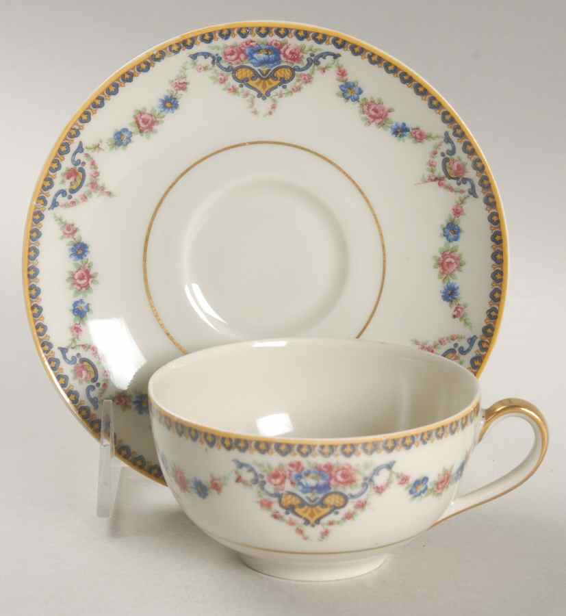 Dora Flat Cup & Saucer Set by Haviland-1