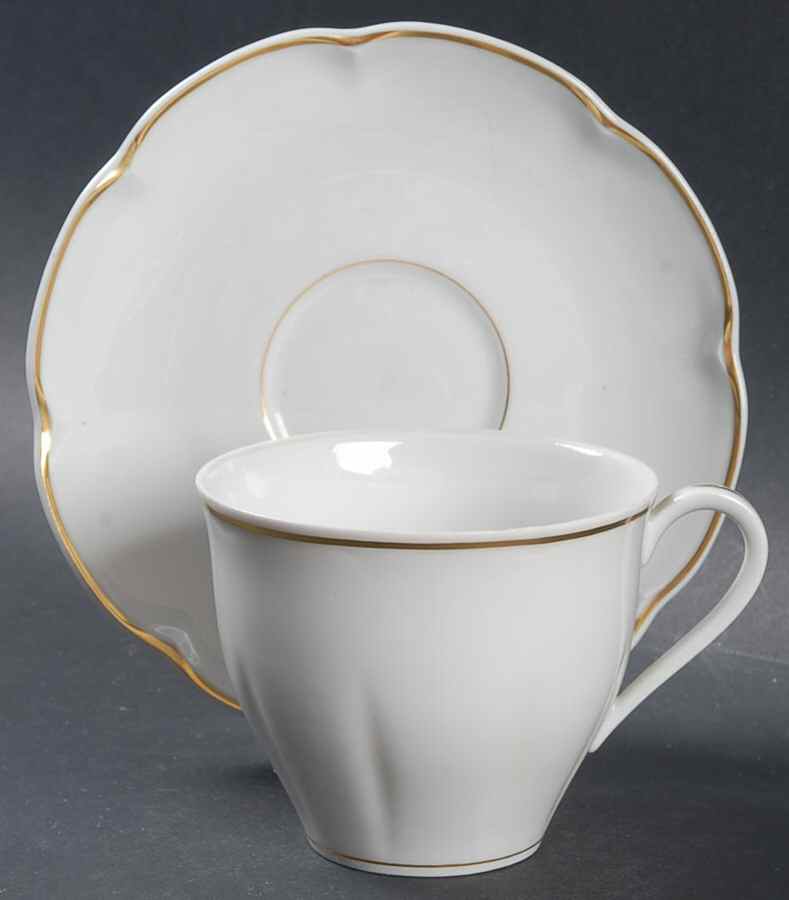 Douraine Flat Cup & Saucer Set by Haviland-1