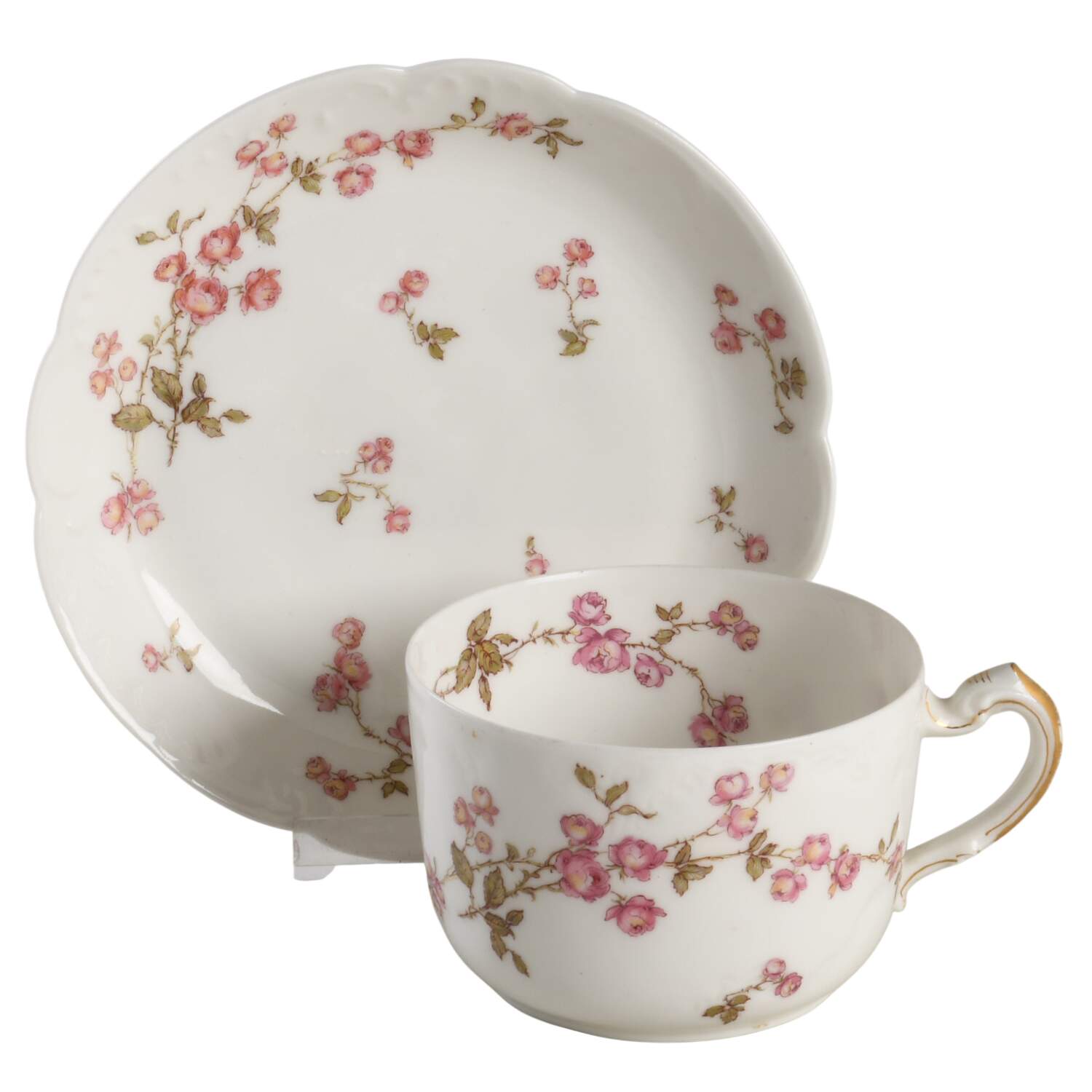 Schleiger 679 Flat Cup & Saucer Set by Haviland-1