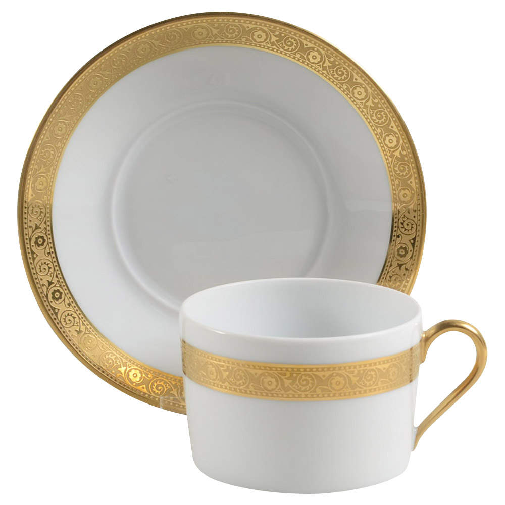 Du Barry Flat Cup & Saucer Set by Haviland-1