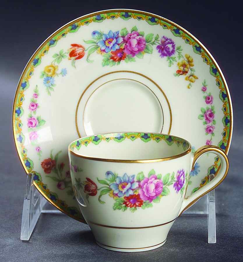 Dubarry Flat Demitasse Cup & Saucer Set by Haviland-1