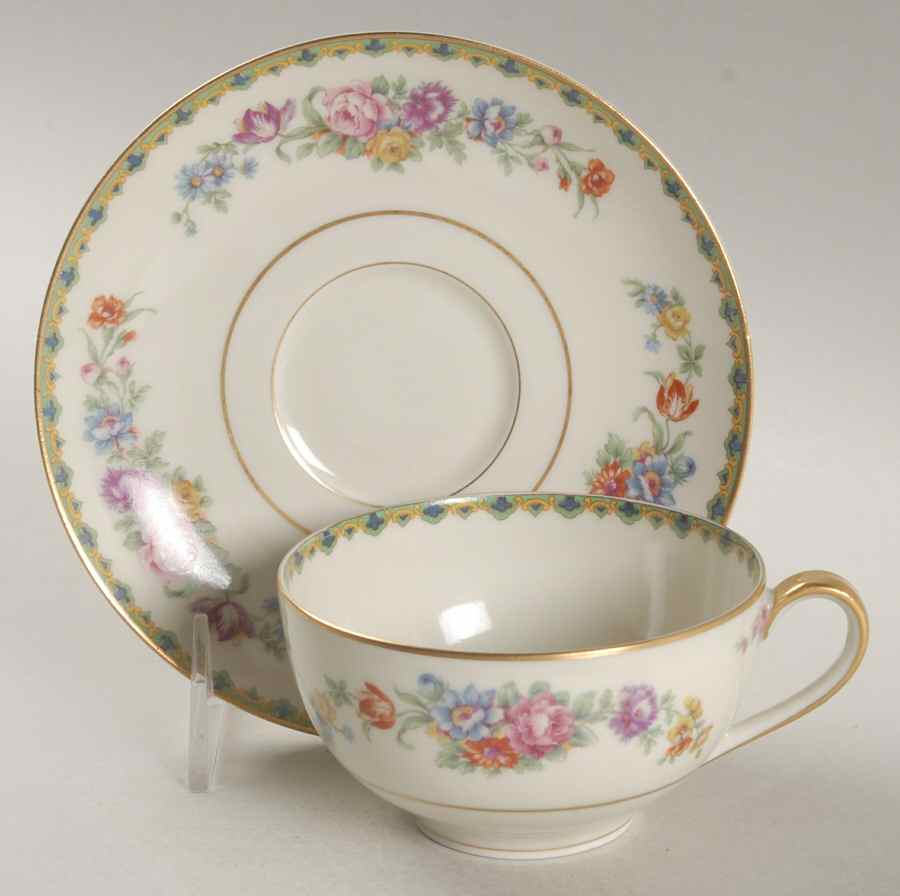 Dubarry Flat Cup & Saucer Set by Haviland-1
